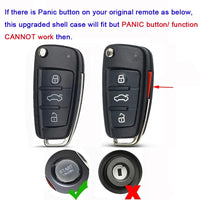 Coque de Clé Audi KEYECU Modifiée pour Télécommande Intelligente 3 Touches A1 A3 A4 A6 A8 Q2 Q3 Q5 Q7 TT RS3 RS5