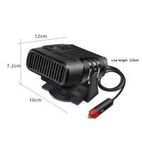 Ventilateur Chauffant Voiture 12V 24V Rotatif 360° Anti-Buée