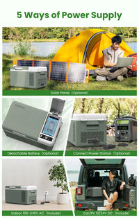Réfrigérateur de Voiture Alpicool RT20 19 L Mini Congélateur Portable à Compresseur 12/24 V