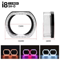 Anneaux Angel Eyes LED RGB DRL Universels 2,5 et 3 Pouces