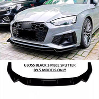 Lame Avant Audi A5 S5 8W6 2021-2024 Noir Brillant 3 Pièces