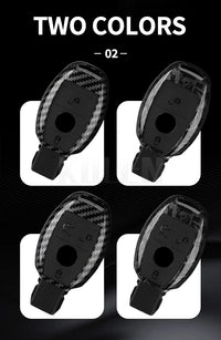 Étui de Protection Clé Mercedes Classe A B C E GLA GLC CLA CLS Fibre de Carbone 2 ou 3 Touches