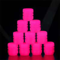 Bouchons de Valve Universels Lumineux Fluorescents 20 Pièces — détail de fixation