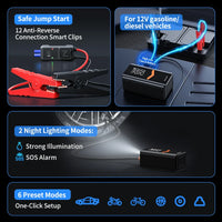 Booster de Batterie Voiture 4 en 1 avec Compresseur 150 PSI 25 L/min