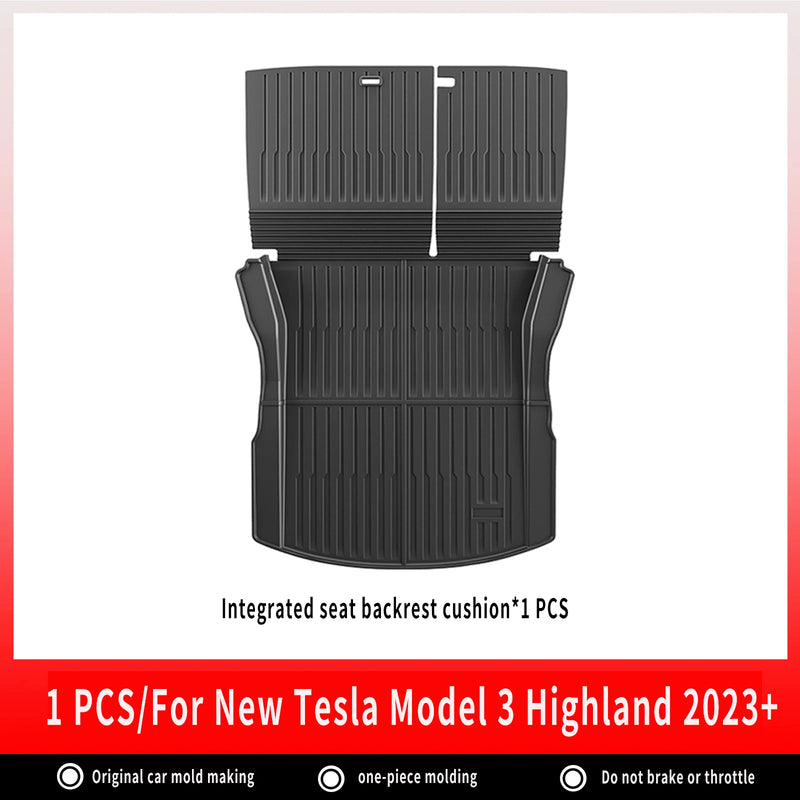 Tapis de Sol Tesla Model 3 Highland 2024-2026 TPE Ensemble 3 à 12 Pièces Simple ou Double Couche