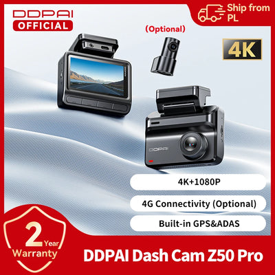 Dashcam DDPAI Z50 Pro 4K GPS ADAS 4G