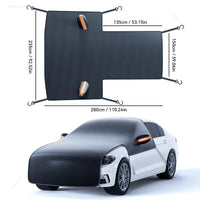 Housse Pare-Brise Voiture Hiver Grande Taille 280 x 235 cm Noire