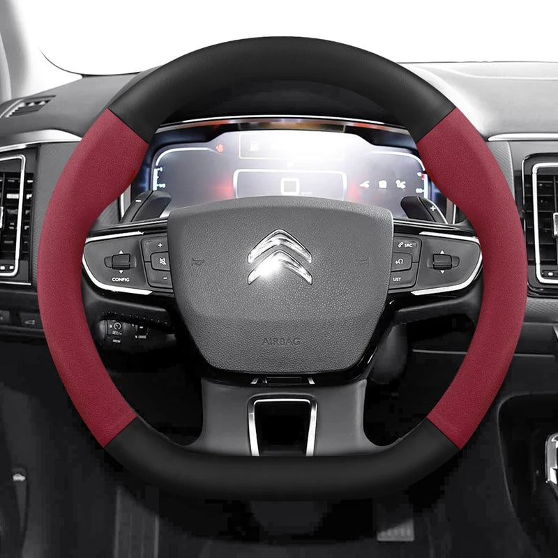 Housse de Volant Citroën Daim et Texture Carbone C3 C4 X Berlingo C5 Aircross Jumper Spacetourer Ami X