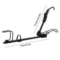 Porte-Vélo de Toit Pliable avec Support Vertical et Double Verrouillage Réglable de 75 à 98 cm pour SUV et Monospaces