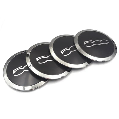 Cache-Moyeux Fiat 500 133mm Argent Anti-Poussière