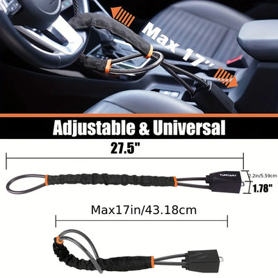 Antivol de Volant Voiture Câble Acier 3 Clés