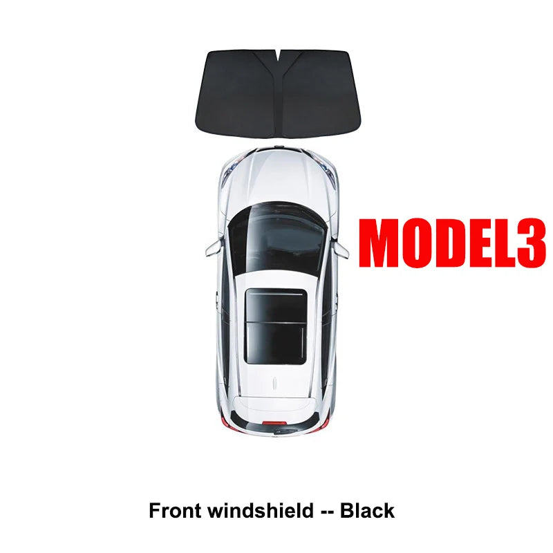 Pare-Soleil Tesla Model 3 Highland Toit Ouvrant, Pare-Brise et Vitres Latérales