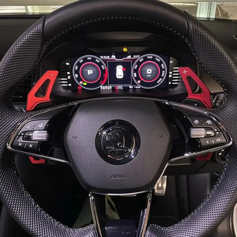 Palettes au Volant Skoda Octavia MK4 Enyaq Karoq Kodiaq Aluminium Grand Format