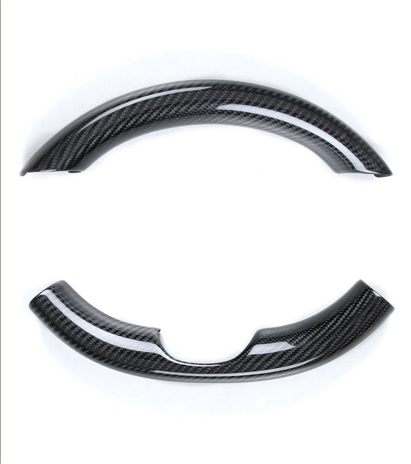Couvre Volant Tesla Model 3 2017-2023 et Model Y 2020-2024 en Fibre de Carbone, Partie Haute ou 2 Pièces