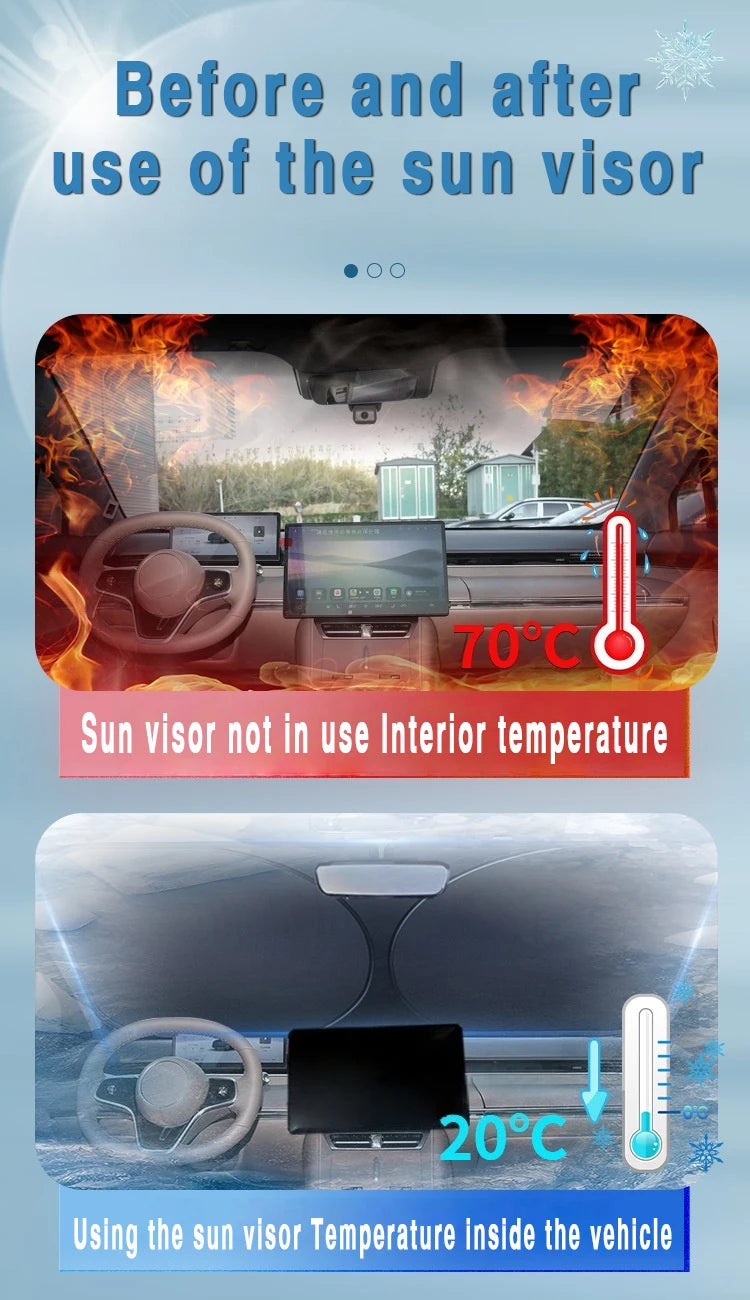 Pare-Soleil Pare-Brise Renault Clio 4 Clio 5 2012-2023 Pliable Cadre Mémoire de Forme