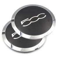Cache-Moyeux Fiat 500 133mm Argent Anti-Poussière — vue de trois quarts