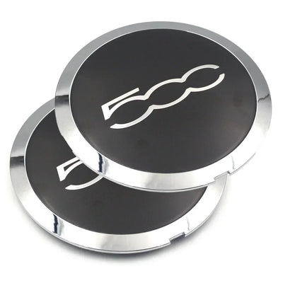 Cache-Moyeux Fiat 500 133mm Argent Anti-Poussière