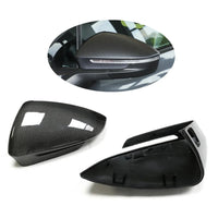 Coques de Rétroviseur en Carbone Volkswagen ID.4 ID.5 Skoda Enyaq Audi Q4 e-tron 2021-2024 avec Trou d'Angle Mort