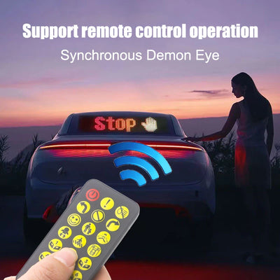 Écran LED Pliable de Pare-Brise Yeux du Diable Voiture Camion
