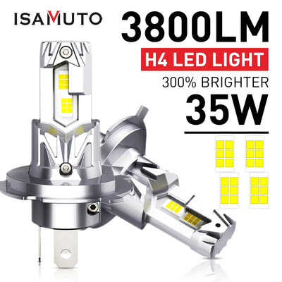 Ampoule LED Phare Mini Sans Fil H7 H4 6500K Universelle