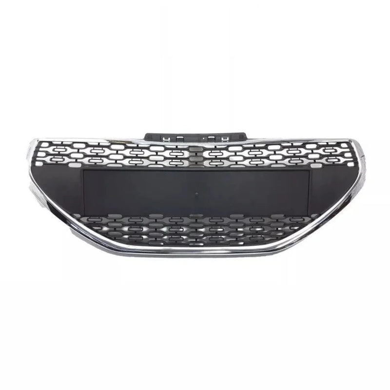 Calandre Peugeot 208 2012-2015 Grille Centrale de Pare-Chocs Avant avec Cadre Chromé, OEM 9808676477