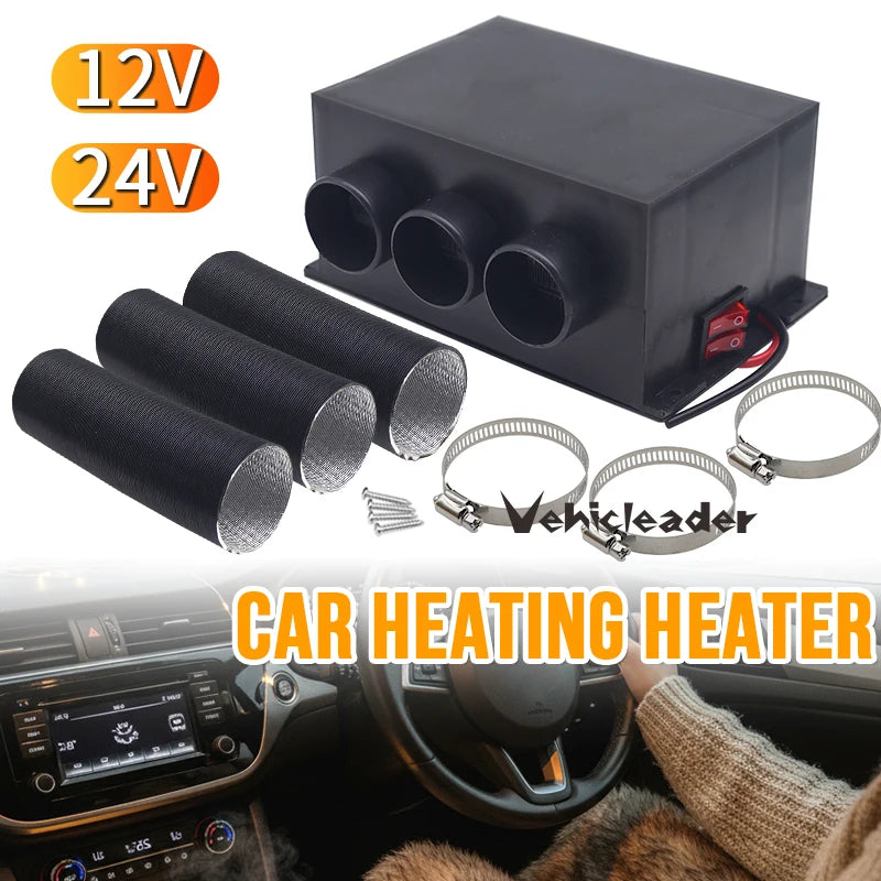 Autoheizung 12V 24V 3 Ausgänge mit Schläuchen