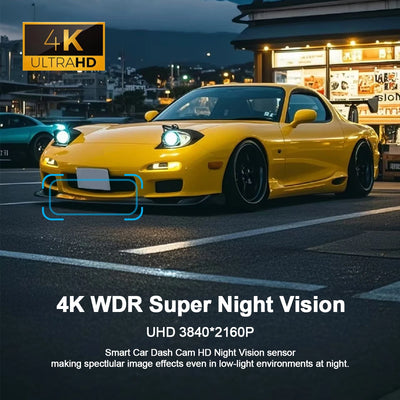 Dashcam 4K Mini WiFi Supercondensateur Mode Parking