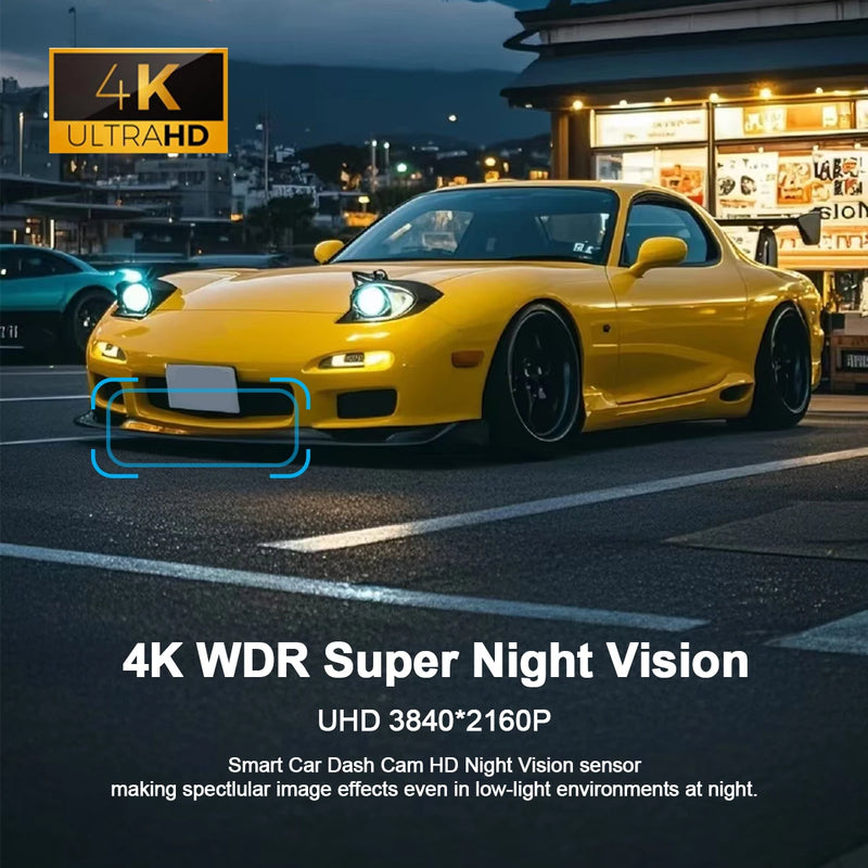 Mini 4K WiFi Dash Cam with Supercapacitor and Parking Mode