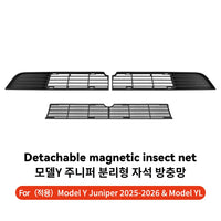 Filet Anti-Insectes Magnétique Calandre Inférieure Tesla Model Y Juniper 2025-2026 en Aluminium
