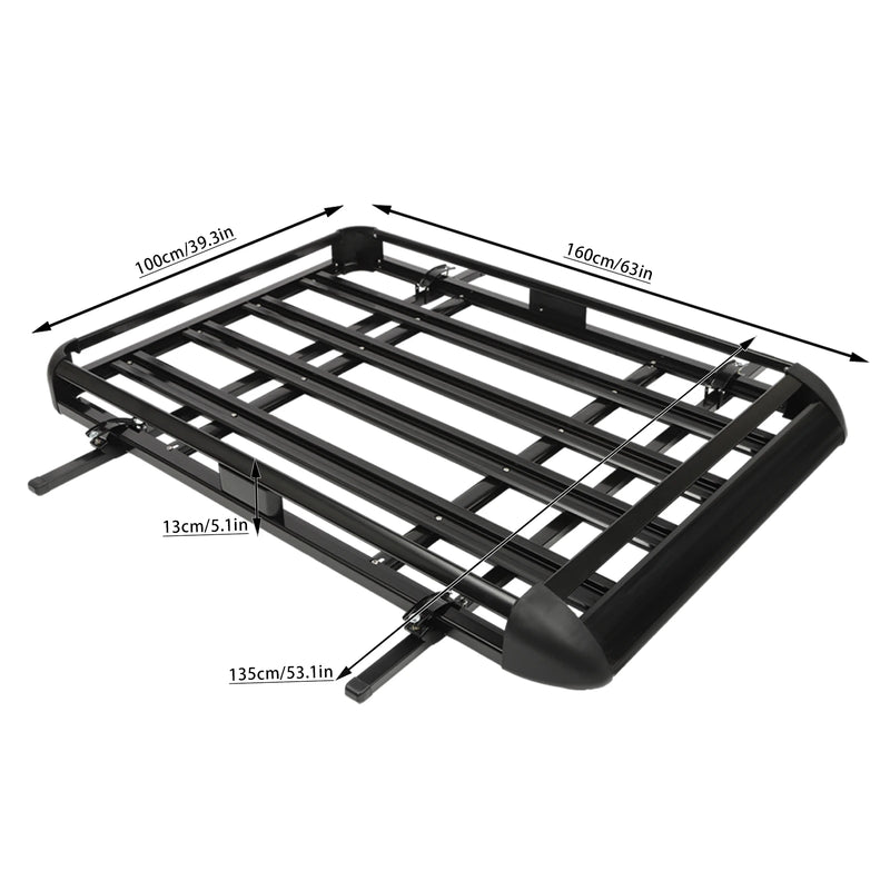 Barre de Toit Universelle Aluminium SUV 160x100 cm