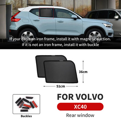 Pare-Soleil Magnétiques Vitres Volvo XC40 et V90 2018-2023