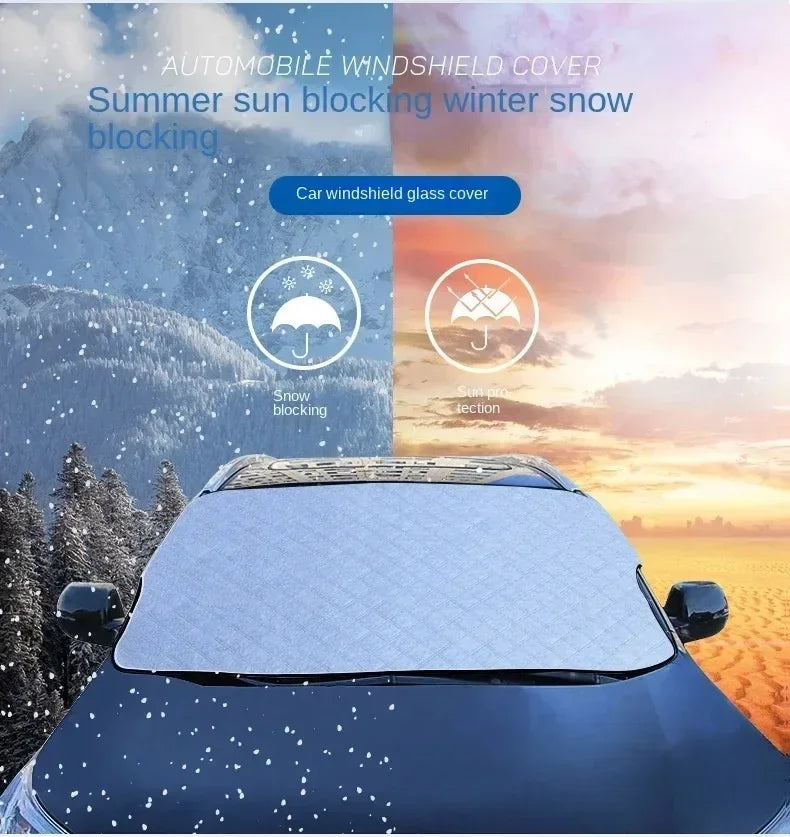 Housse Pare-Brise Voiture Hiver Rabats de Portières Multicouche