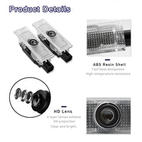 Projecteur Porte Fiat 500, 500X, 500L, Lumière de Bienvenue LED, Lot de 2, 3 Motifs