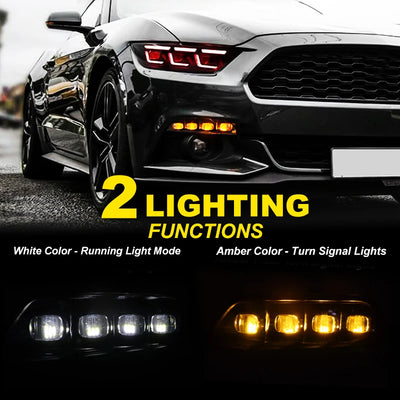 Antibrouillard Ford Mustang 2015-2017 Clignotant Séquentiel Ambre