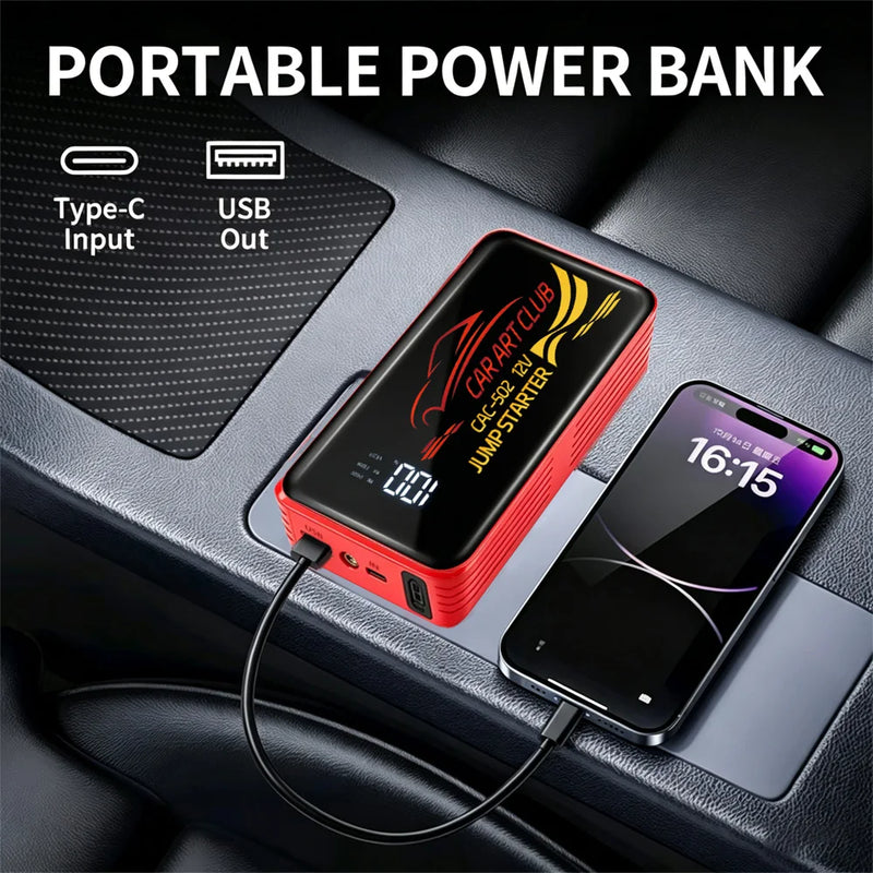 Booster de Batterie Voiture 400A 12V avec Lampe SOS