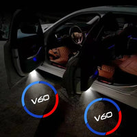 Projecteur Porte Volvo V60 2013-2024 LED, Lot de 2, 8 Motifs, Remplacement Direct