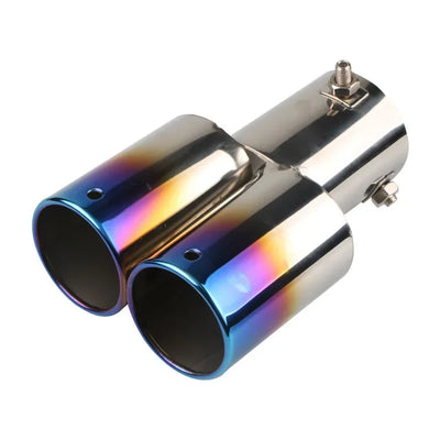 Embout d'Échappement Double Sortie Universel Inox