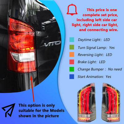 Feux Arrière LED Mercedes Vito W447 Premium Dynamique
