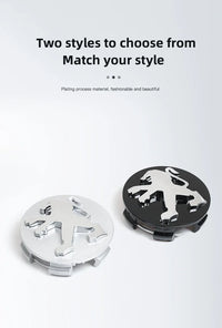 Cache-Moyeux Peugeot 60 mm, Lot de 4, Lion Noir, Argent ou Nouveau Blason, 206 à 508, 2008, 3008, 5008