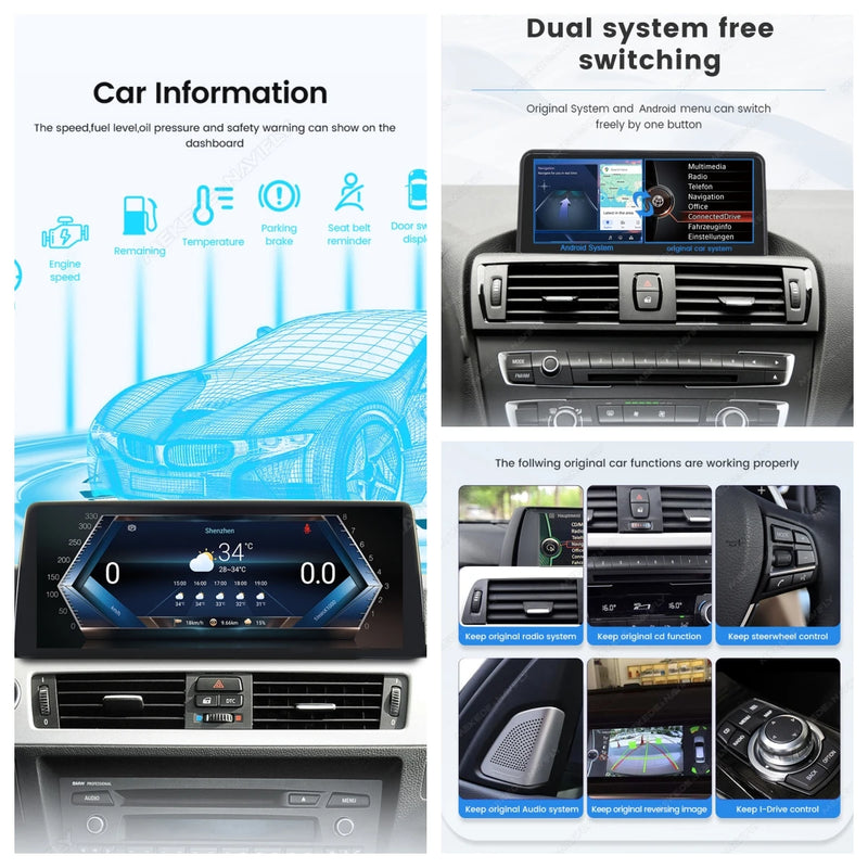 Autoradio Android BMW Série 7 F01 F02 — vue de profil