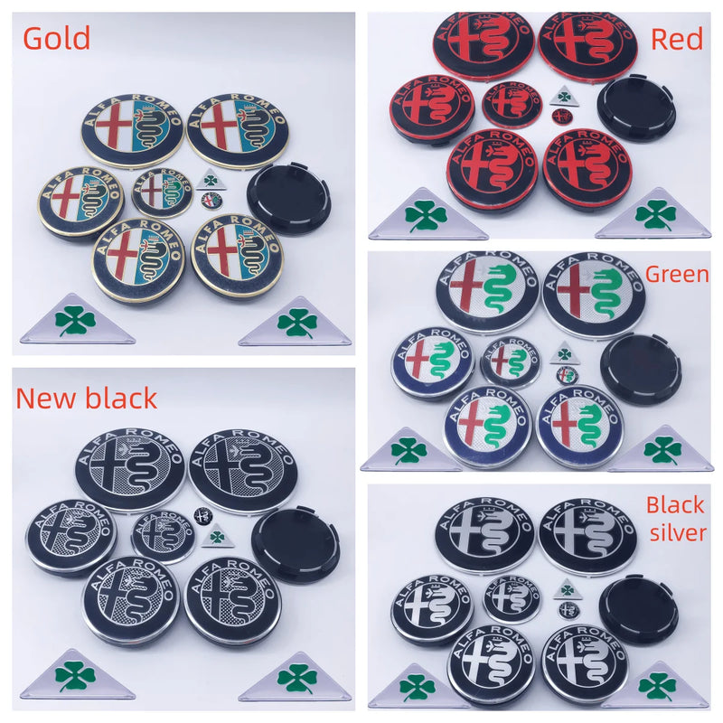 Cache-Moyeux Alfa Romeo Giulietta Mito Giulia Kit 11 Pièces — vue arrière