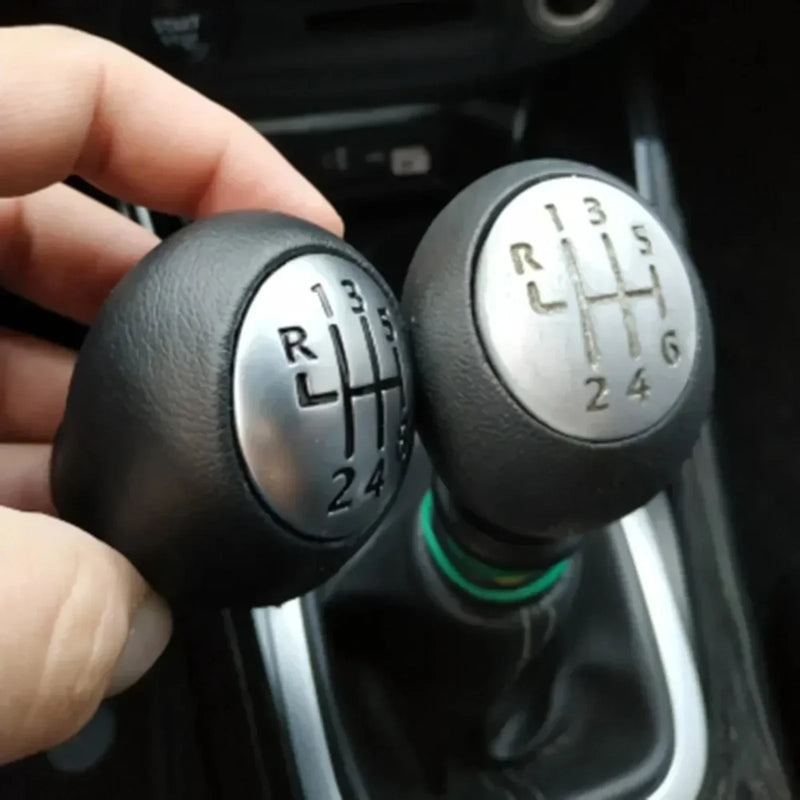 Pommeau de Vitesse Dacia Duster, Dokker et Lodgy Boîte Manuelle 6 Vitesses + R, Simili Cuir et Zinc