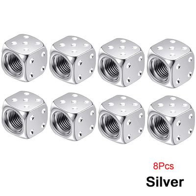 Bouchons de Valve Universels Dés Aluminium Anti-Poussière