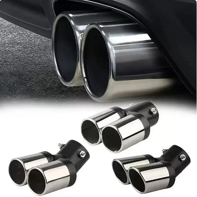 Embout d'Échappement Double Sortie Universel Inox
