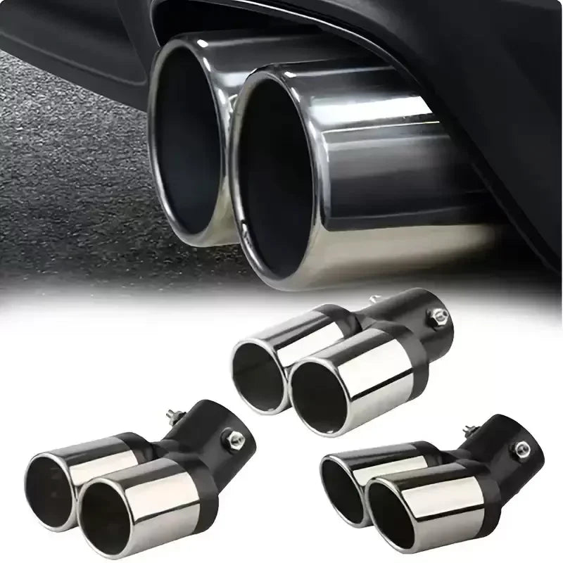 Embout d'Échappement Double Sortie Universel Inox — vue d'ensemble