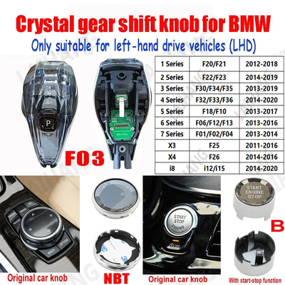 Pommeau de Vitesse Cristal BMW