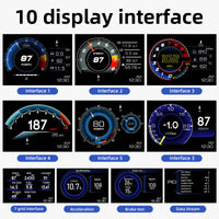 Affichage Tête Haute OBD2 GPS Voiture Écran LCD