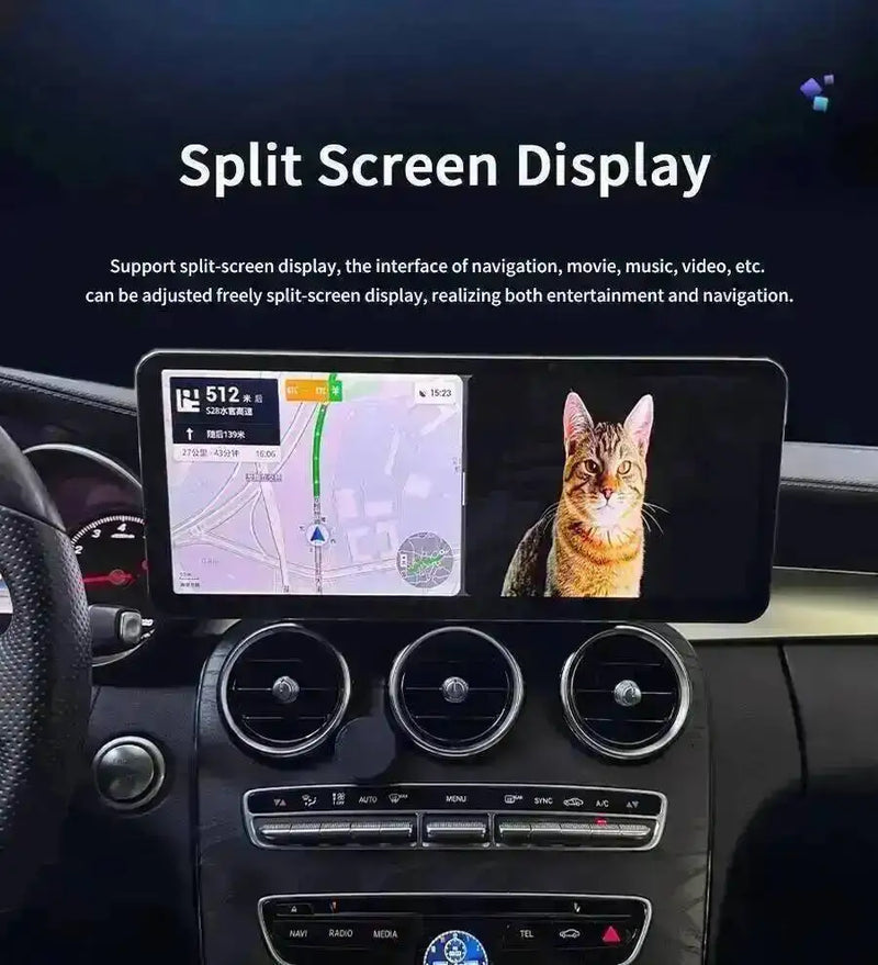Autoradio Android 14 Mercedes-Benz GLC X253, C et Classe V W447 2015-2021 Écran 14,6 pouces CarPlay 4K