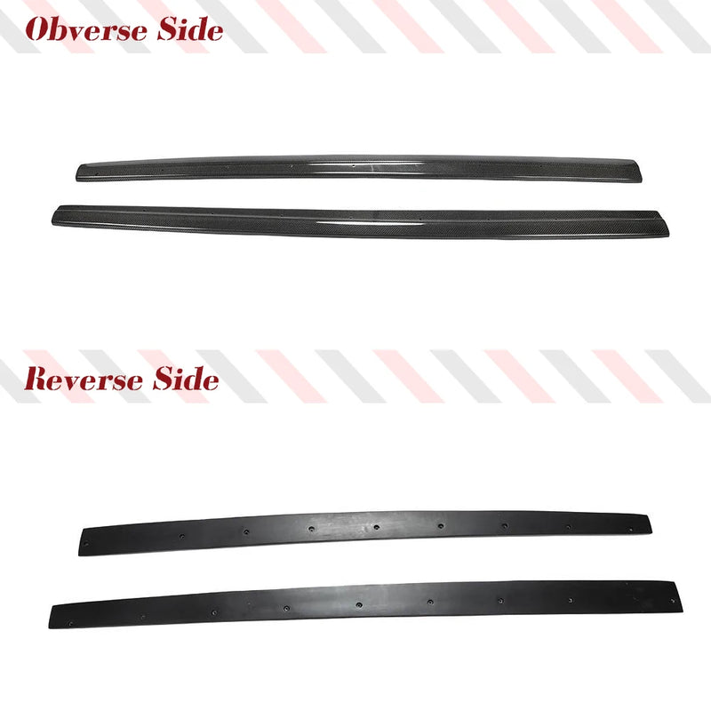 Bas de Caisse Carbone Audi A3 8V Berline S Line et S3 2014-2019, Jupes Latérales 2 Pièces