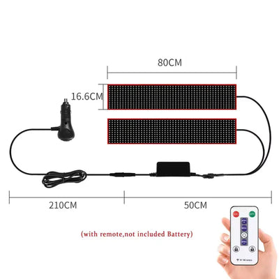 Panneau LED Yeux du Diable Flexible Voiture Télécommande